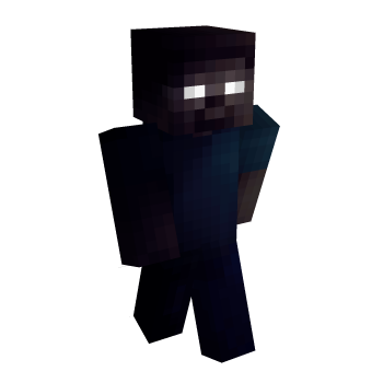 Blue Creepy Minecraft Skin