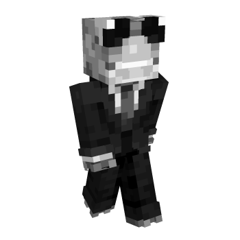 Grey Black Minecraft Skin