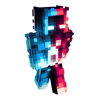 Blue Red Minecraft Skin