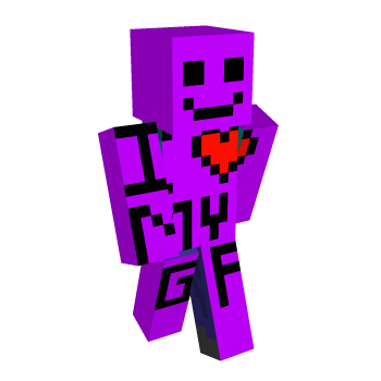Text Heart Minecraft Skin