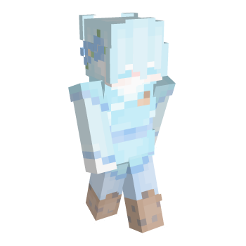 Blue Hair Cute Minecraft Skin