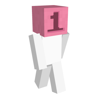 Number Font Pink Minecraft Skin