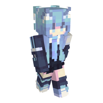 Blue Hair Uniform Minecraft Skin