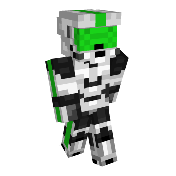 Spartan Lime Green Minecraft Skin