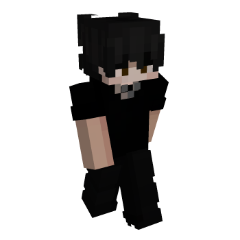 Black Hair Minecraft Skin