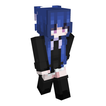 Girl Blue Hair Minecraft Skin
