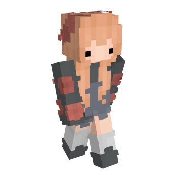 Flower Crown Orange Hair Minecraft Skin