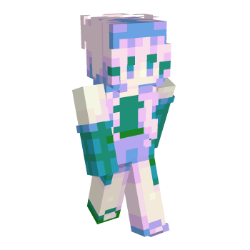 Cyan Girl Minecraft Skin