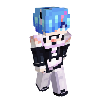 Blue Hair Rezero Minecraft Skin