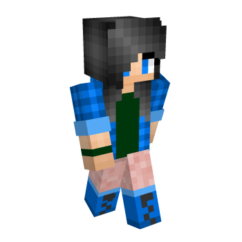 Black Hair Flannel Minecraft Skin