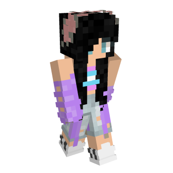 Purple Flower Crown Minecraft Skin