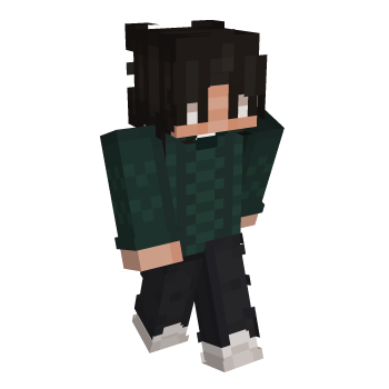 Sweater Black Hair Minecraft Skin