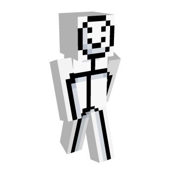 Classic Stickman Minecraft Skin
