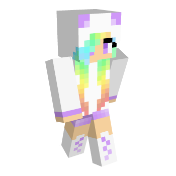Rainbow Panda Minecraft Skin