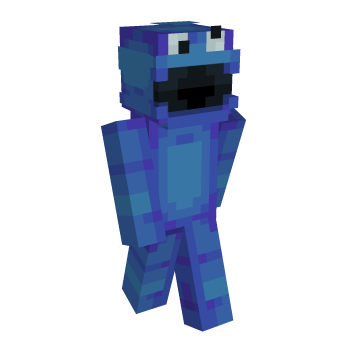 Blue Cookie Monster Minecraft Skin