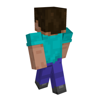 Steve Backwards Minecraft Skin - Laby