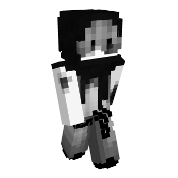 Black White Minecraft Skin