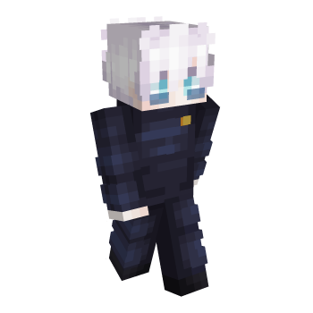 Blue White Hair Minecraft Skin