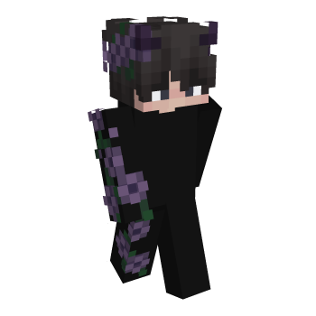 Black Flowers Minecraft Skin