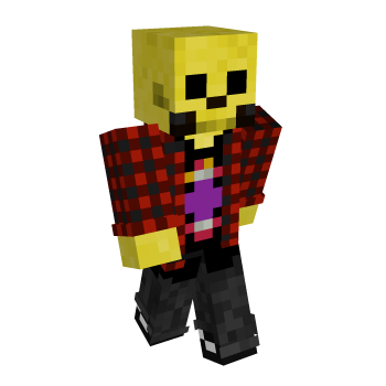 Skeleton Flannel Minecraft Skin
