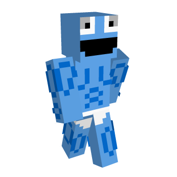 Cookie Monster Buff Minecraft Skin