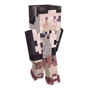 Pink Haired Blushed Minecraft Skin