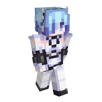 Blue Hair Maid Minecraft Skin