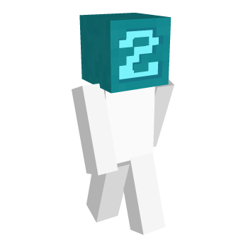 Number Font Cyan Minecraft Skin