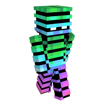 Pink Blue Minecraft Skin