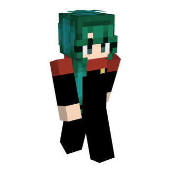 Green Hair Starfleet Minecraft Skin