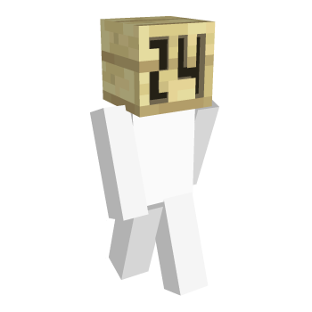 Number Font Birch Minecraft Skin
