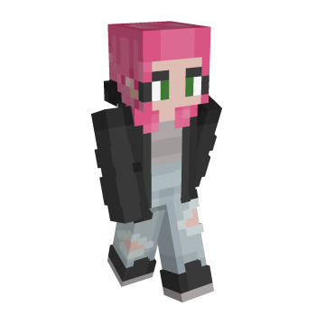 Skater Pink Hair Minecraft Skin