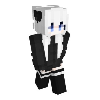 Girl White Hair Minecraft Skin