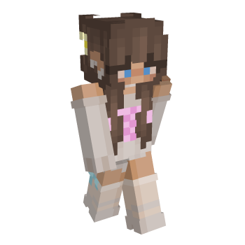 Brunette Pink Minecraft Skin