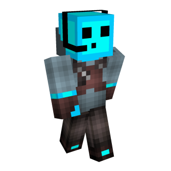 Light Blue Parkour Minecraft Skin