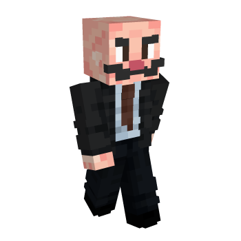 Suit Mustache Minecraft Skin