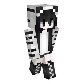 Black Hair Girl Minecraft Skin
