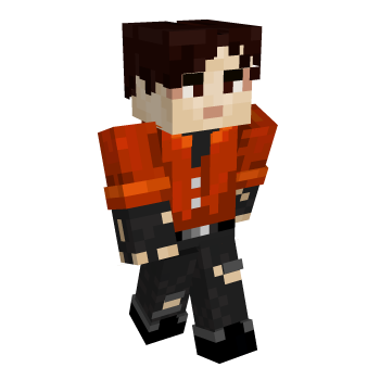 Grunge Orange Minecraft Skin