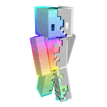 Split Gradient Minecraft Skin