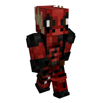 Red Deadpool Minecraft Skin