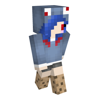 Cookie Blue Hair Minecraft Skin