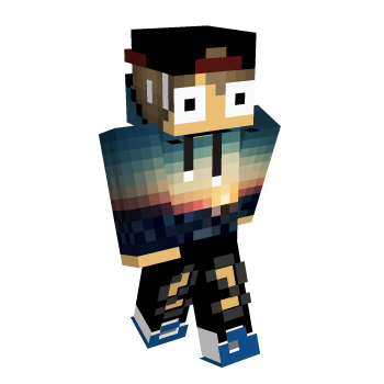 Sunset Cool Teenager Minecraft Skin