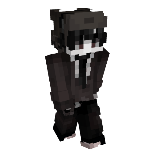 Ushanka Black Hair Minecraft Skin - Laby