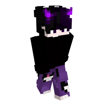 Devil Black Hair Minecraft Skin
