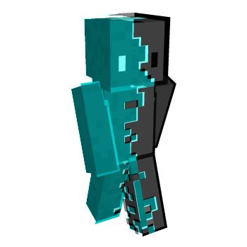 Split Grey Minecraft Skin