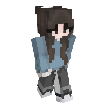 Brown Blue Minecraft Skin
