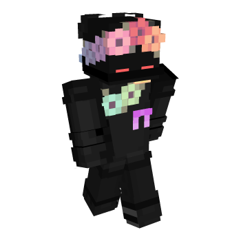 Black Flower Crown Minecraft Skin