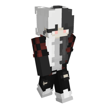 White Hair Black Hair Minecraft Skin