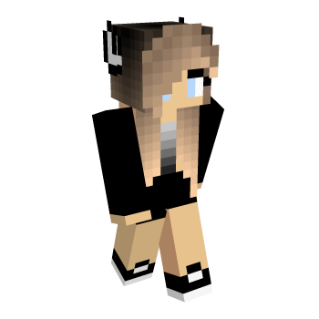 Wolf Girl Goth Girl Minecraft Skin