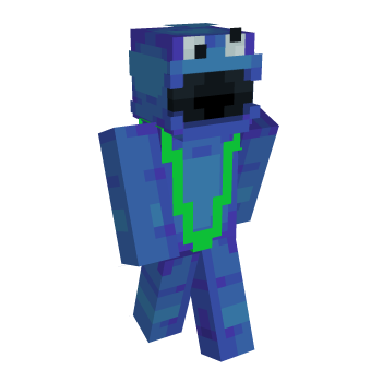 Cookie Monster Sesame Street Minecraft Skin